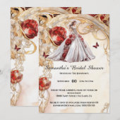 Rode vlinder bloemenbruid roos 2 be vrijgezellenfe kaart (Voorkant / Achterkant)