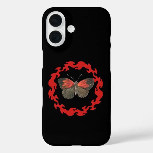 Rode vlinder in een cirkel van vuur - symbool van Case-Mate iPhone case (Achterkant)