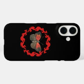 Rode vlinder in een cirkel van vuur - symbool van Case-Mate iPhone case (Achterkant (horizontaal))