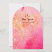 RODE VLINDER IN ROZE FUCHSIA GOUD FONKELT KAART (Achterkant)