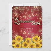 Rode vlinder jurk Zonnebloem String lichten kweepe Kaart (Achterkant)