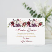 Rode Vlinder Quinceañera Bedankkaart (Staand voorkant)