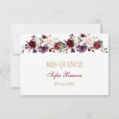 Rode Vlinder Quinceañera Bedankkaart (Achterkant)