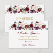 Rode Vlinder Quinceañera Bedankkaart (Voorkant / Achterkant)