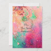 RODE VLINDER ROZE FUCHSIA GOUD GLINSTERING Zoete 1 Kaart (Achterkant)