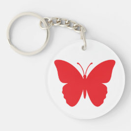 Rode Vlinder Sleutelhanger