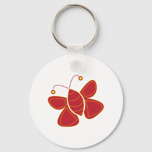 Rode Vlinder Sleutelhanger