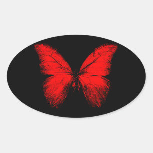 Rode Vlinder Stickers