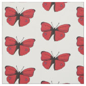 Rode vlinder stof (Swatch)