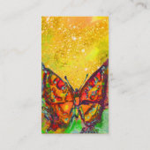 RODE VLINDER ZWART GEEL GOUD SPARKLES Monogram Visitekaartje (Achterkant)