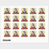 Rode vlinders foto sjabloon vierkante sticker (Vel)
