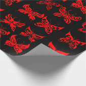 Rode Vlinders Inpakpapier (Hoek)