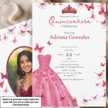 Rode Vlinders Jurk Foto 15 XV Quinceanera