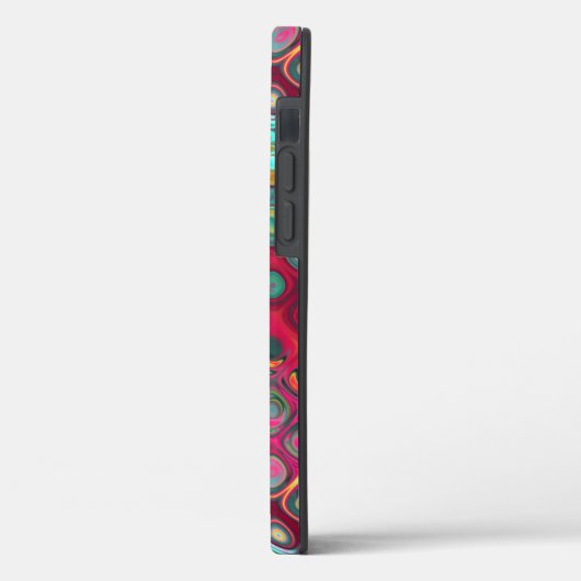 Rode vloeibare regenboogStippen Abstract Patroonpl Case-Mate iPhone Case (Achterkant / Links)