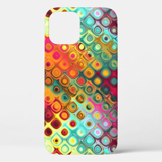 Rode vloeibare regenboogStippen Abstract Patroonpl Case-Mate iPhone Case (Achterkant)