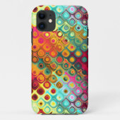 Rode vloeibare regenboogStippen Abstract Patroonpl Case-Mate iPhone Case (Achterkant)