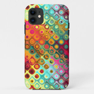 Rode vloeibare regenboogStippen Abstract Patroonpl Case-Mate iPhone Case