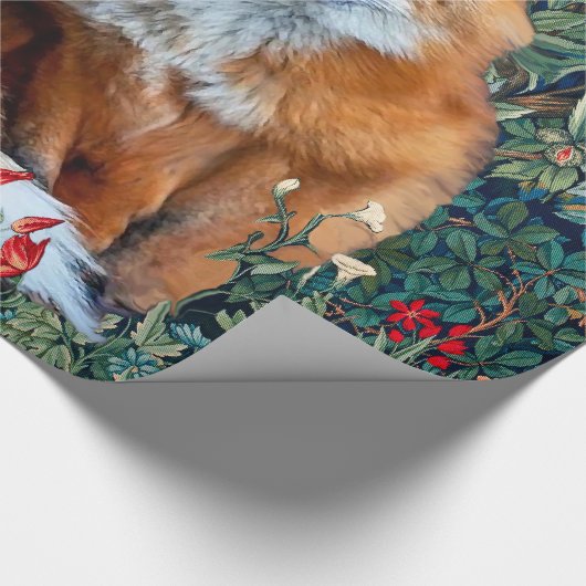 RODE VLOEISTOFFEN VAN GREENERY, FOLIAGE EN STROMEN CADEAUPAPIER (Hoek)