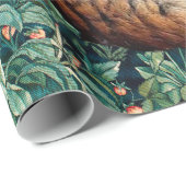 RODE VLOEISTOFFEN VAN GREENERY, FOLIAGE EN STROMEN CADEAUPAPIER (Rol Hoek)