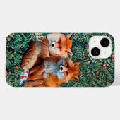 RODE VLOEISTOFFEN VAN GREENERY, FOLIAGE EN STROMEN Case-Mate iPhone CASE (Achterkant (horizontaal))