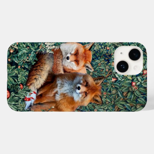 RODE VLOEISTOFFEN VAN GREENERY, FOLIAGE EN STROMEN Case-Mate iPhone CASE (Achterkant (horizontaal))