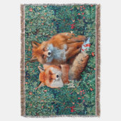 RODE VLOEISTOFFEN VAN GREENERY, FOLIAGE EN STROMEN DEKEN (Voorkant Verticaal)