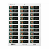 RODE VLOEISTOFFEN VAN GREENERY, FOLIAGE EN STROMEN ETIKET (Full Sheet)