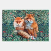 RODE VLOEISTOFFEN VAN GREENERY, FOLIAGE EN STROMEN INPAKPAPIER VEL (Voorkant 3)