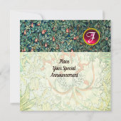 RODE VLOEISTOFFEN VAN GREENERY, FOLIAGE EN STROMEN KAART (Achterkant)