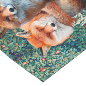 RODE VLOEISTOFFEN VAN GREENERY, FOLIAGE EN STROMEN LANGE TAFELLOPER (Hoek)