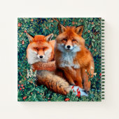 RODE VLOEISTOFFEN VAN GREENERY, FOLIAGE EN STROMEN NOTITIEBOEK (Achterkant)