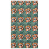 RODE VLOEISTOFFEN VAN GREENERY, FOLIAGE EN STROMEN TAFELKLEED (Voorkant)