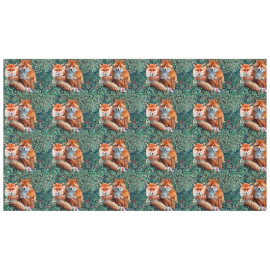 RODE VLOEISTOFFEN VAN GREENERY, FOLIAGE EN STROMEN TAFELKLEED (Voorkant (Horizontaal))