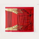 Rode vloerbedekking achtergrond wandkleed (Voorkant (horizontaal))