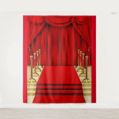 Rode vloerbedekking achtergrond wandkleed (Voorkant)