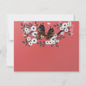 Rode Vloertak  Tortelduifjes Weddenschap #3 RSVP Kaartje (Achterkant)