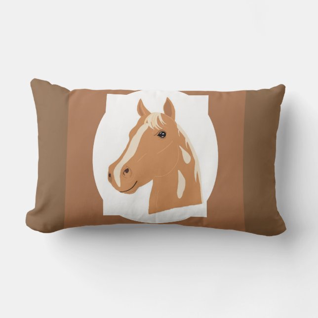 Rode vlucht voor de gelukkige paarden omkeerbaar kussen (Voorkant)