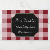 Rode voedsel kerst inmaaklabels cadeau stickers (Enkel label)