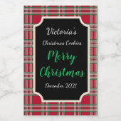 Rode Voedsel Kruik Kerstmis Cookie Labels Gift Sti Voedselcontainer Etiket (Enkel label)