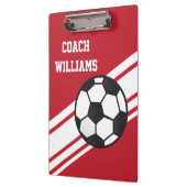 Rode Voetbal coach - Aangepast klembord (Links)
