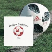 Rode Voetbal Custom Verjaardagsfeestje