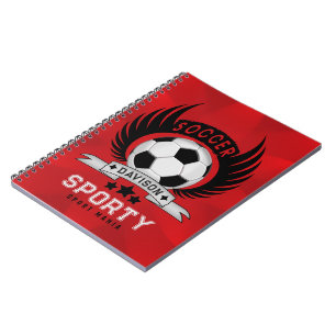 Rode Voetbal Logo   Terug naar School Jongens Cade Notitieboek