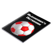 Rode Voetbal personaliseren Notitieboek (Linkerzijde)