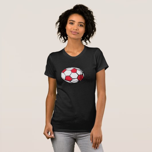 Rode Voetbal T-shirts en cadeaus (Voorkant volledig)