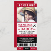 Rode Voetbalknuppel Mitswa nodigt uit Kaart (Voorkant / Achterkant)