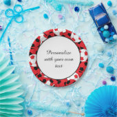 Rode Voetballen Papieren Bordje (Feest)