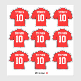 Rode Voetbalshirts Sticker