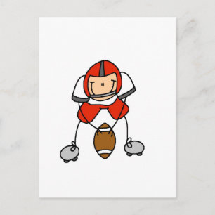 Rode Voetbalspeler T-shirts en Cadeaus Briefkaart