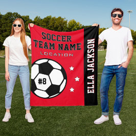 Rode Voetbalteam Naam en Speler Fleece Deken