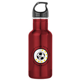 Rode Voetbalteam Shirt Nummer Persoonlijk Waterfles